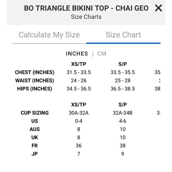 Free People x Beth Richards Boheme Chai Geo Triangle Top and Bikini Bottom Small - Picture 7 of 8